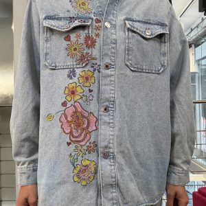 Giacca Denim Fiori